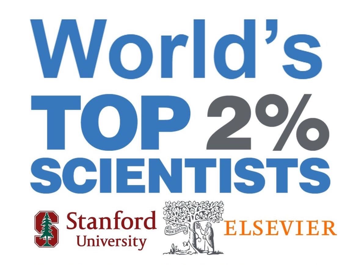 Top 2% do Ranking Mundial de Cientistas